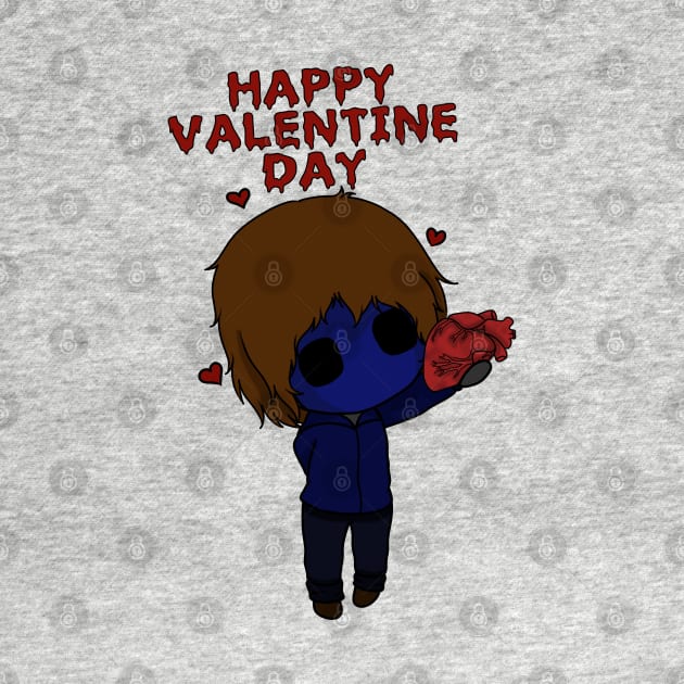 Creepypasta Eyeless Jack valentine day by LillyTheChibi